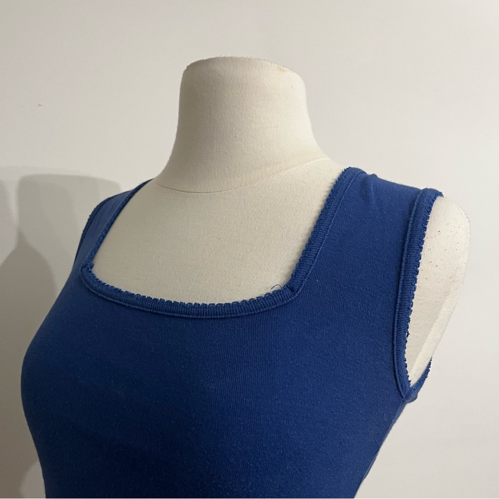 Blue Square Neck Tank Top - Picture 2 of 5